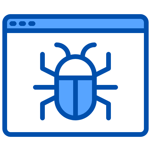 Virus seo website browser icon