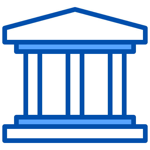 Bank building banking business icon