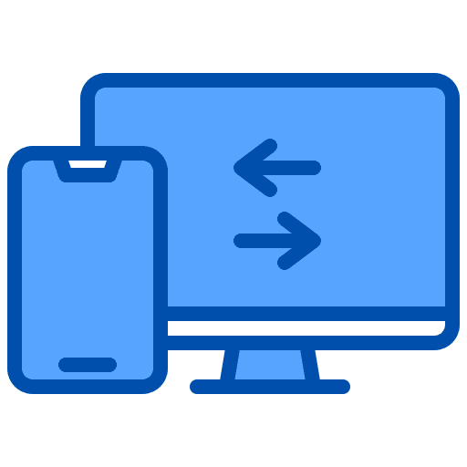 Responsive smartphone responsive computer icon