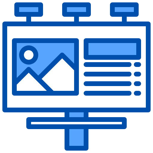 Billboard commercial advertisement seo icon