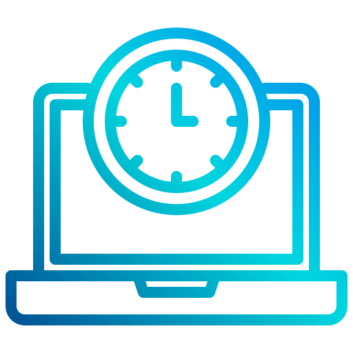 Laptop time session laptop icon