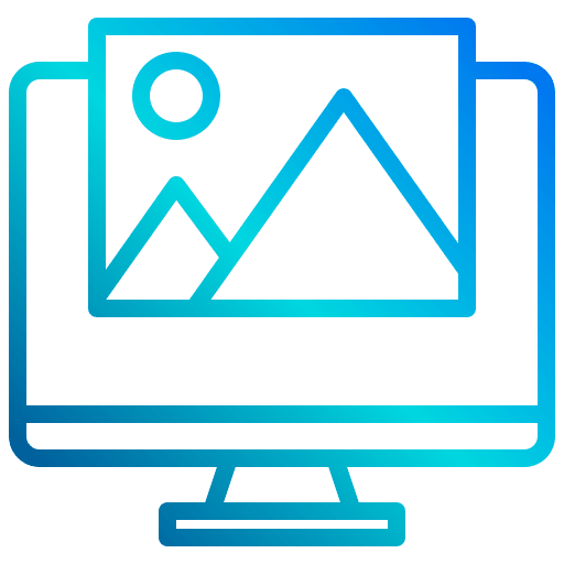 Picture seo and web digital landscape icon