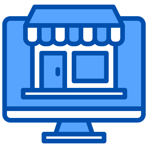 Shop shop computer commerce icon