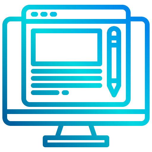 Content publication website write icon