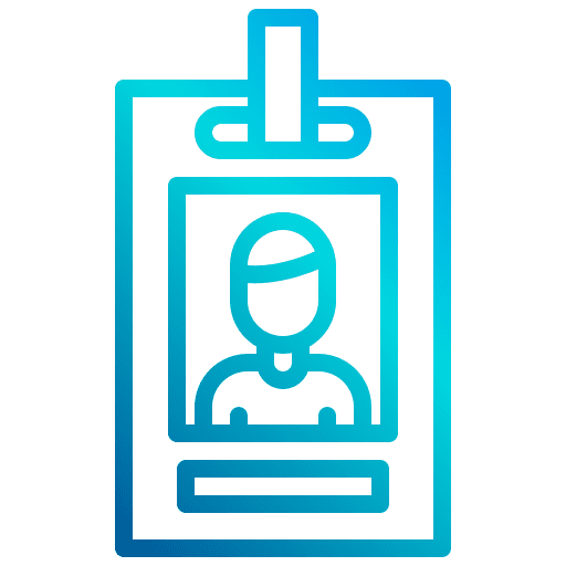 Id card identification business user icon