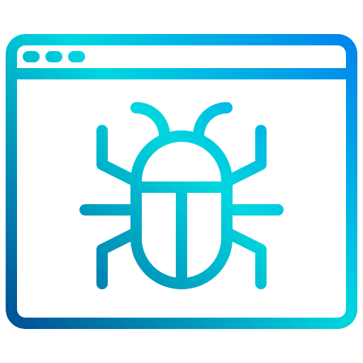 Virus bug website virus icon