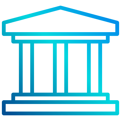 Bank banking architecture and city bank icon