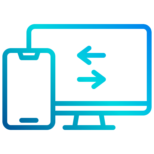 Responsive monitor smartphone device icon