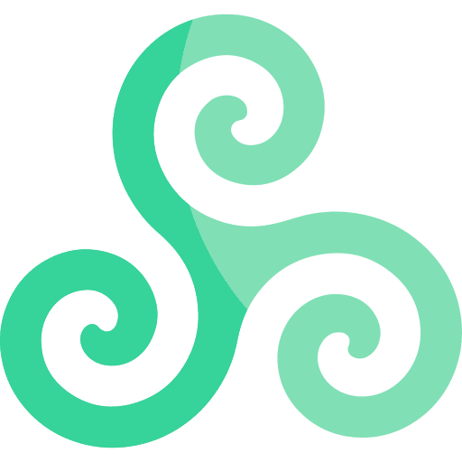 Triskele shapes and symbols spiral triskele icon