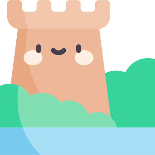 Tower defense medieval architecture and city icon