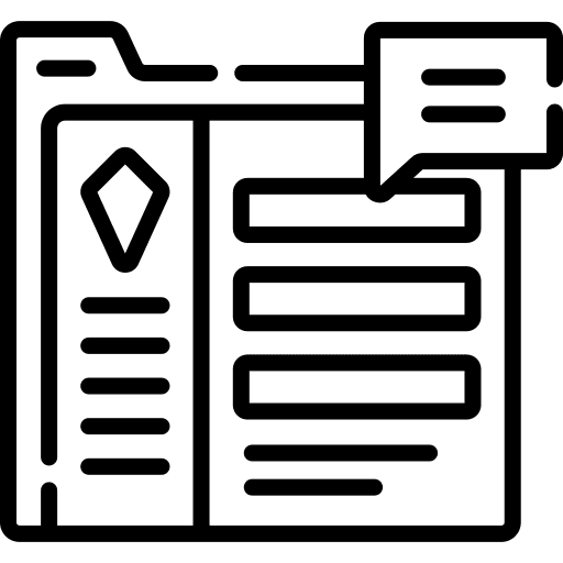 Chat form message support icon