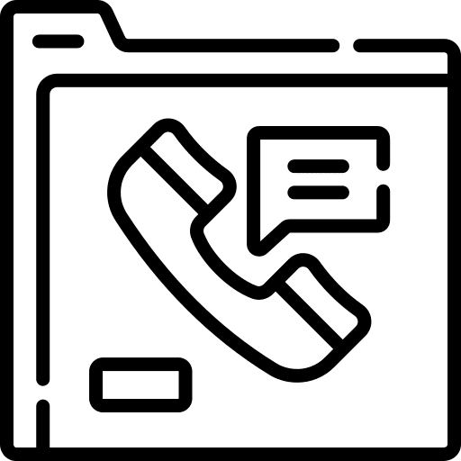 Contact us telephone call call center mobile phone icon