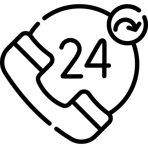 24 hours 24 hours communications call center icon
