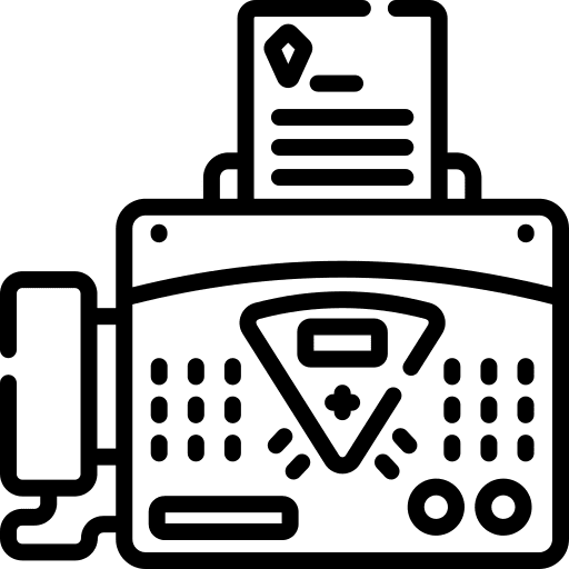 Fax telephone call office material icon