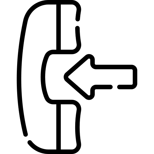 Incoming call arrow incoming call telephone icon