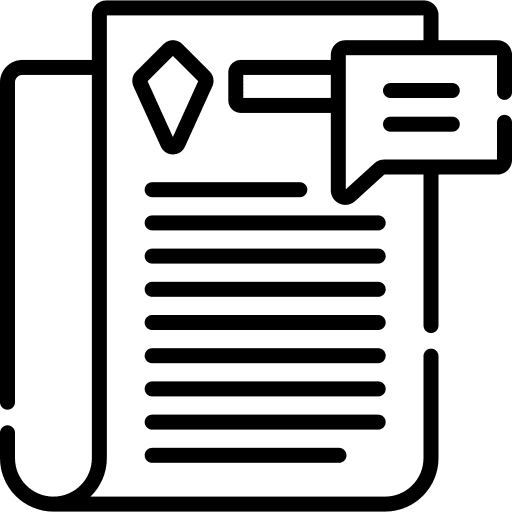 Newspaper communications comment newspaper icon