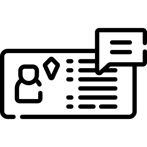 Profile message speech bubble profile icon