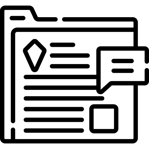 Blog communications message web browser icon