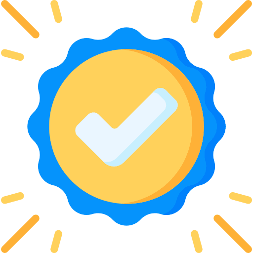 Checked interface insignia badge icon