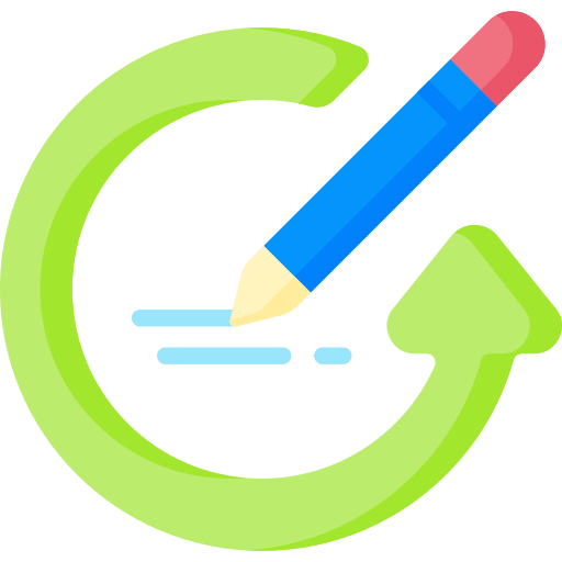Revision review pencil writing icon