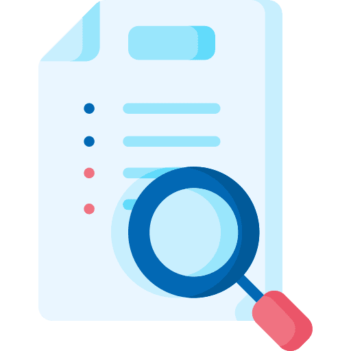 Survey magnifying glass marketing browser icon