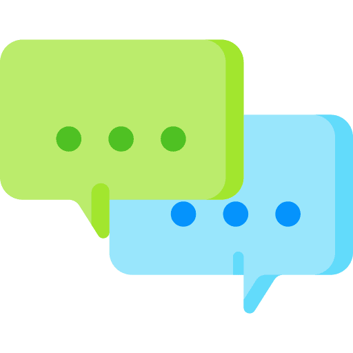 Conversation communications chat speech bubble icon