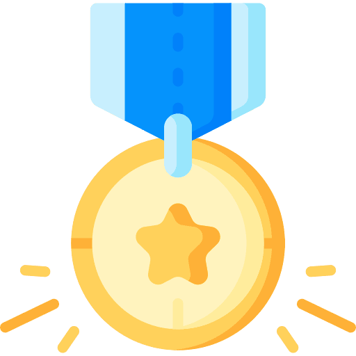 Medal star reward sports and competition icon