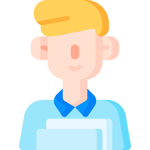 Submit caucasian man customer satisfaction icon