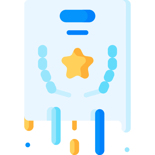 Award title certificate quality icon