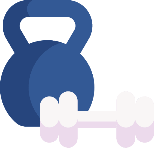 Dumbbells gymnastic sports and competition gym icon