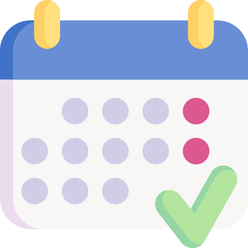 Event reminder event time and date icon
