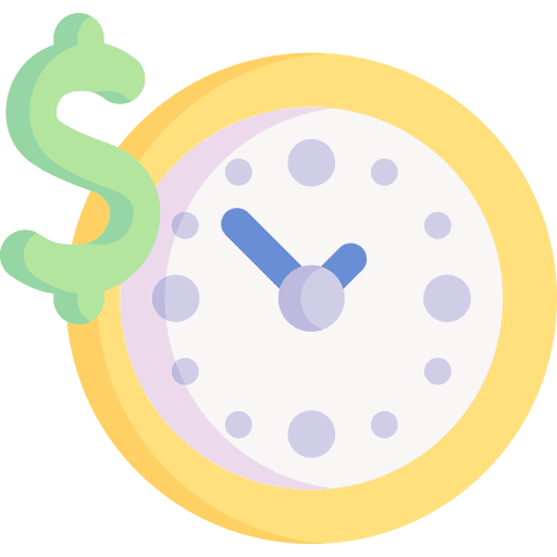 Time is money time and date time is money watch icon