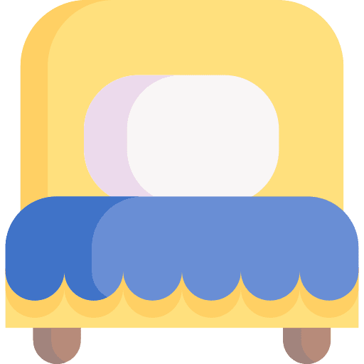 Bedroom wellness rest room icon