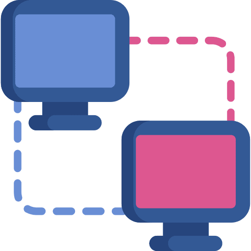 Local area network monitors technology server icon