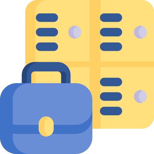 Lockers lockers portfolio business and finance icon