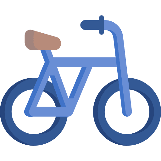 Bike transportation exercise sport icon