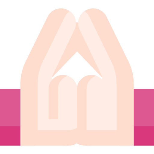 Praying worship praying hands and gestures icon