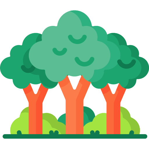 Wood landscape woodland tree icon