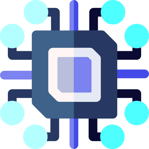Chip computing circuit board core icon