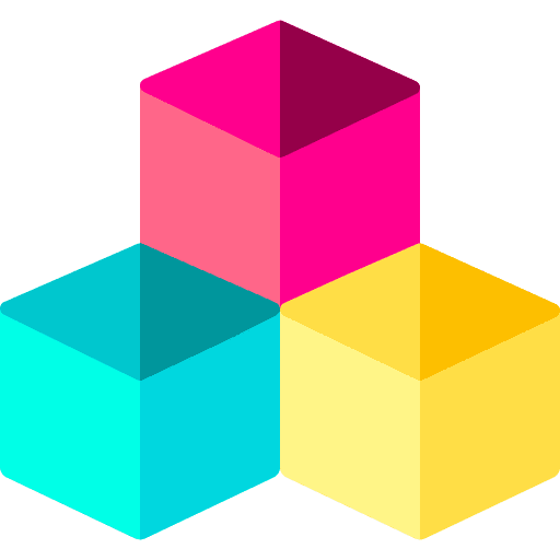 Cubes business and finance array 3d icon