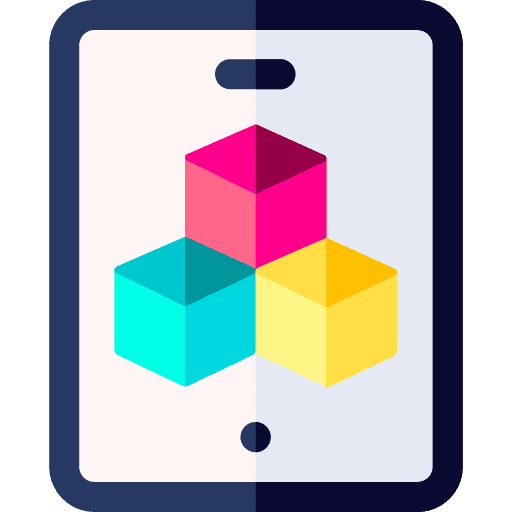 Cubes cube tablet electronics icon