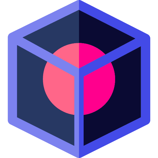3d business and finance geometry block icon