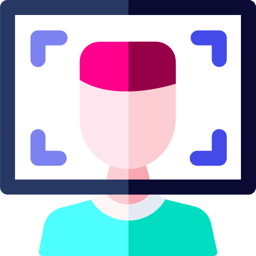 Face scan face scan female security icon