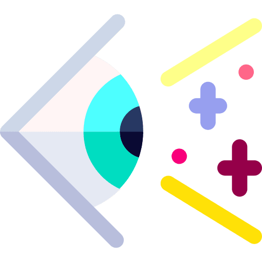 Vision visualization eye electronics icon