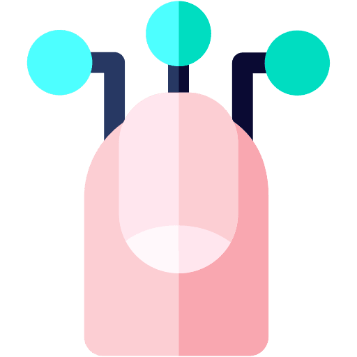 Finger nail electronics chip icon