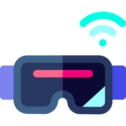 Vr glasses digital multimedia glasses icon