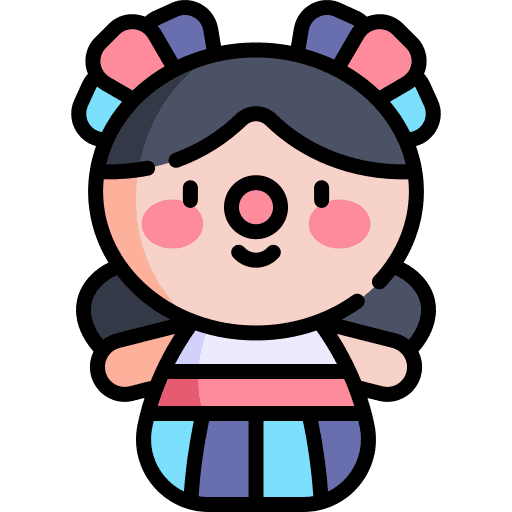 Doll cultures doll toy icon