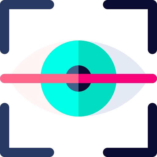 Eye scan security electronics digital icon