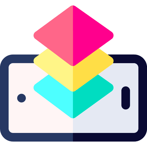 Layers smartphone illustration art and design icon