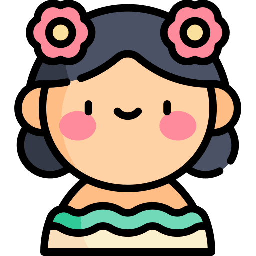 Mexican traditional dress woman user icon